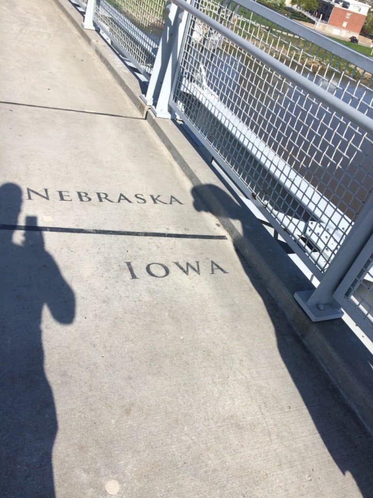 Nebraska and Iowa with Shadows