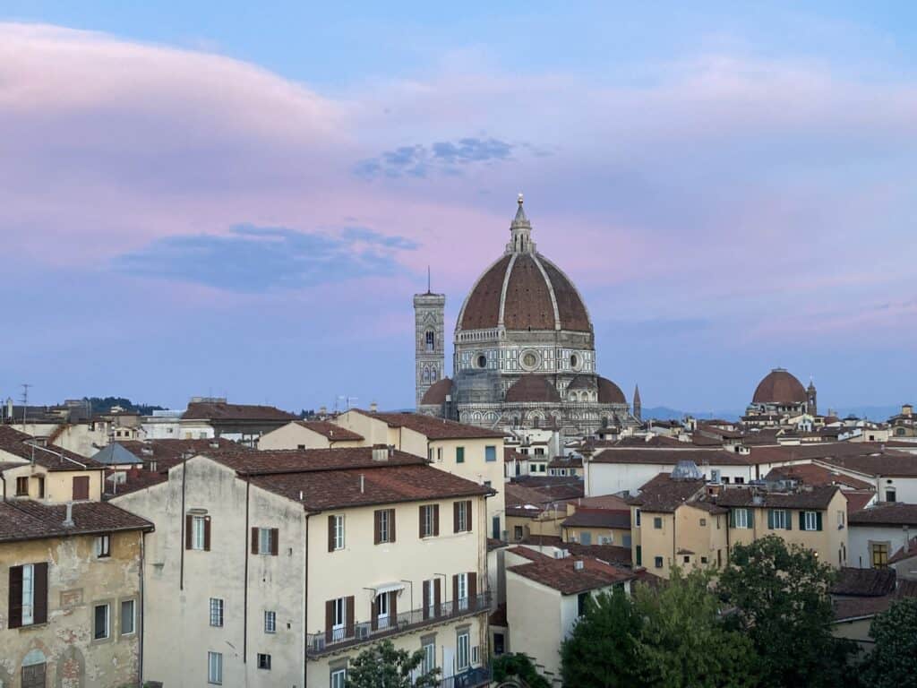 Florence skyline with Cathedral of Santa Maria del Fiore in the morning