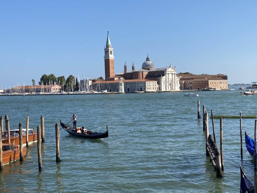 Venice waterway with historic buildings