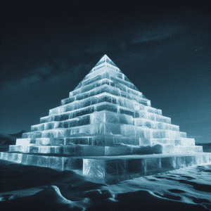 Milestone for 200 Blog Posts with Ice Pyramid